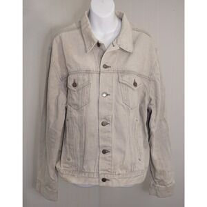 Lucky Star XL Gray Cotton Denim Trucker Jacket Vintage Style